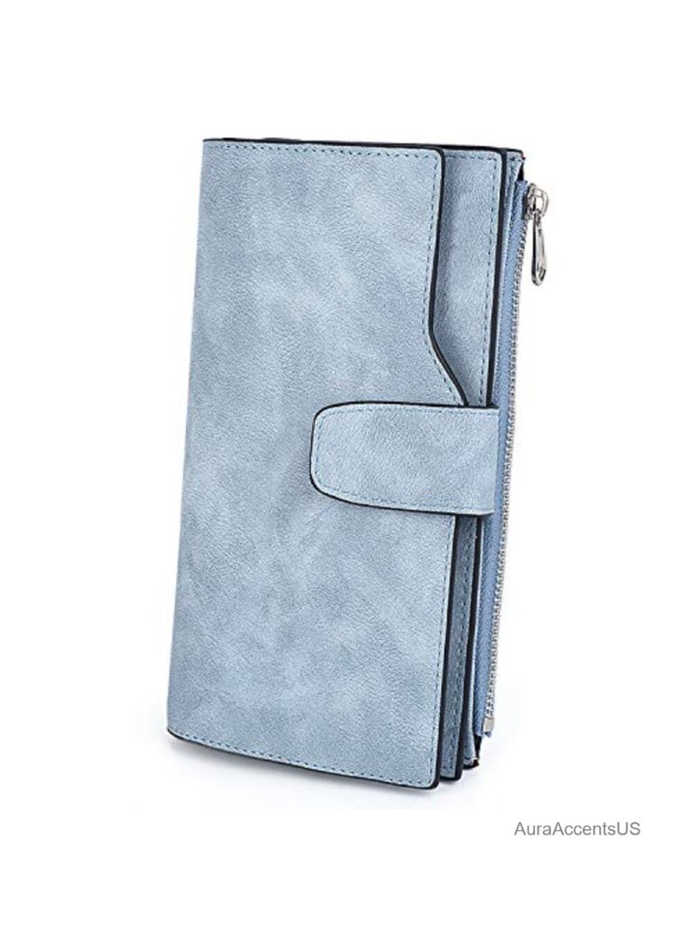 RFID Blocking Leather Wallet, 22 Card Holder, Snap Closure